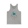 Floral Mama Tank — Teal Watercolor Flower Tank Top