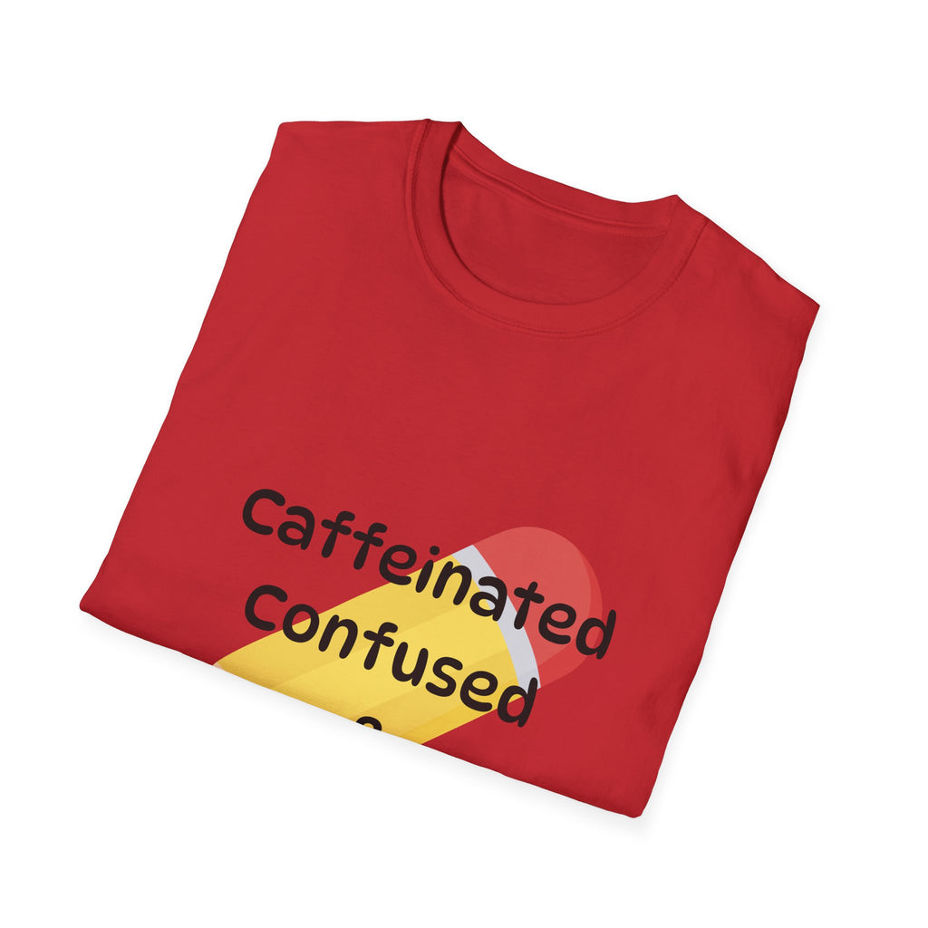 Para Life Pencil T‑Shirt — "Caffeinated, Confused & Para Life" Graphic Tee