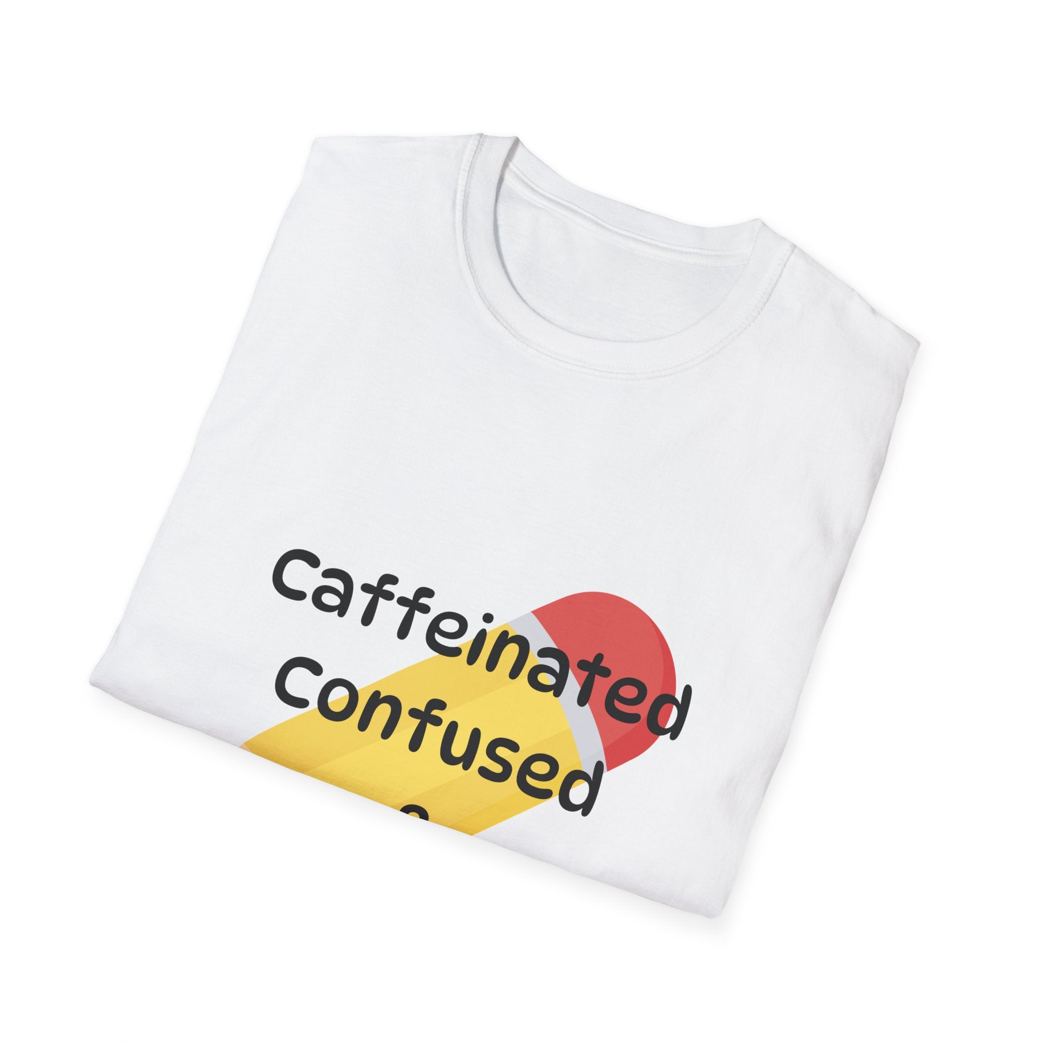 Para Life Pencil T‑Shirt — "Caffeinated, Confused & Para Life" Graphic Tee
