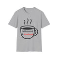 Caffeinated & Confused Coffee Tee — Funny Coffee Lover T-Shirt